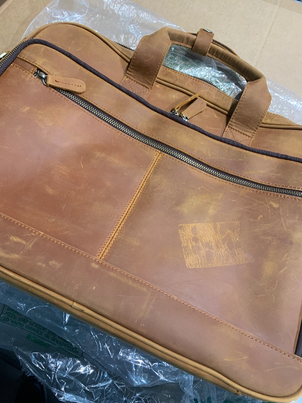 Photo 1 of (see images for damage) Jack&Chris Leather Briefcases for Men,Mens Laptop Messenger Bag Satchel Shoulder Bag