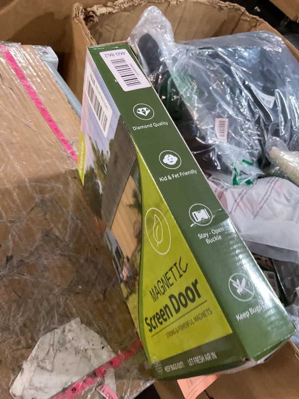 Photo 1 of ***(MINOR DAMAGE)***Iduontis Magnetic Screen Door - Fits Door Opening 36 x 82 in, Actual Screen Size 38"x83", Hands Free Mesh Partition,Heavy Duty Curtain Keeps Bugs Out, Frame Hook & Loop, Pet and Kid Friendly