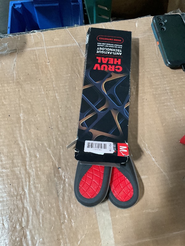 Photo 1 of (New) Work Orthotic Insoles - Anti Fatigue Medium Arch Support Shoe Insert Men Women - Plantar Fasciitis Flat Feet - Relieve Foot Pain - Work Boot Insoles Standing All Day (M, Blue Lines)