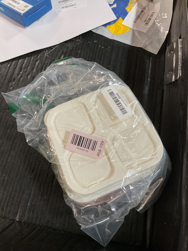 Photo 1 of (missing one lid) Honeydak 5 Pack Snack Containers 4 Compartment Bento Snack Boxes Reusable