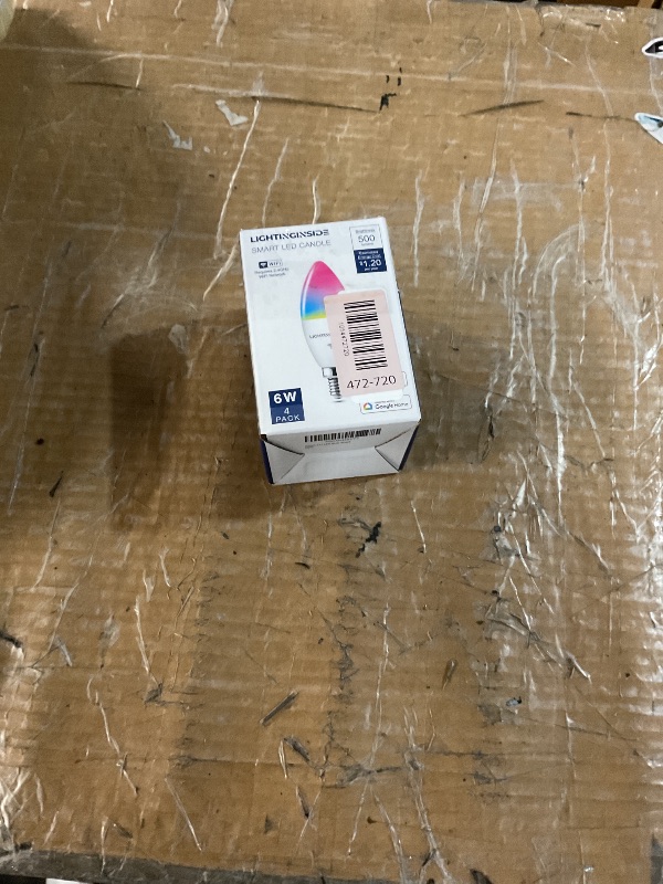 Photo 1 of (please see all images) Lightinginside E12 Smart Light Bulbs 60W Equiv., Work with Alexa/Google Home/Smart Life, 500LM 6W RGBCW Candle