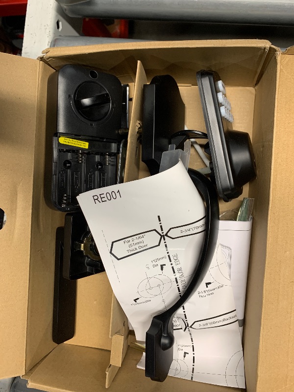 Photo 1 of ***(PARTS ONLY/ NON FUNCTIONAL)***Revolo RE001 Electronic Keypad Deadbolt, Keyless Entry Door Lock, Smart Keyed Entry with Handle, Auto Lock, Front Door Handle Sets, Anti-Peeking Password, Matte Black