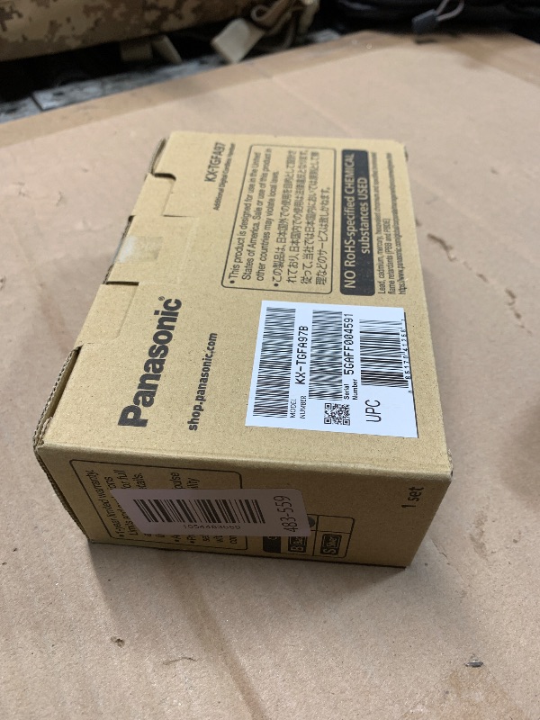 Photo 1 of ***FACTORY SEALED*** Panasonic Additional Cordless Phone Handset, Advanced Call Block, Compatible with KX-TGF94x and KX-TGF97x Series - KX-TGFA97B (Black with Silver Trim)