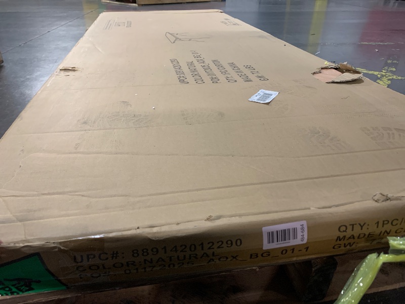 Photo 1 of Flash Furniture Fielder 8' Rectangular All-Occasion Wood Folding Event Table, Foldable Portable Banquet Table with Wooden Top, Natural/Black