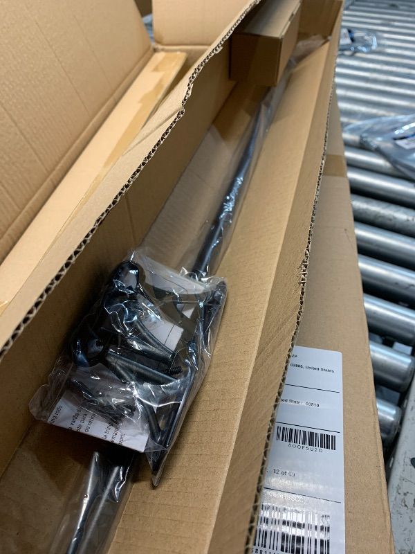 Photo 1 of ***FACTORY SEALED*** Kenney KN75240 Fast Fit Easy Install Lilly Cage Oblong Openwork End Decorative Window Curtain Rod, 36-66" Adjustable Length, Black Finish, 5/8" Diameter Steel Tube