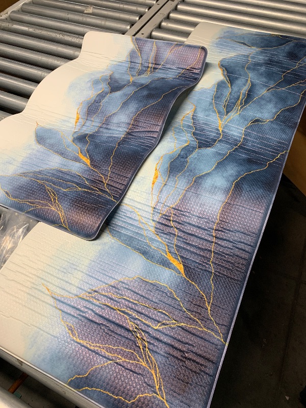 Photo 1 of (used)(see all images) Bulijojo Anti Fatigue Kitchen Floor Mats Set of 2 Waterproof Kitchen Sink Runner Rug Standing