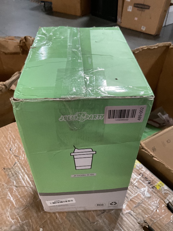 Photo 1 of [100 Pack] 12 oz Paper Coffee Cups, Disposable Paper Coffee Cup with Lids, Sleeves, and Stirrers, Hot/Cold Beverage Drinking Cup for Water, Juice or Tea, Suitable for Home, Shops and Cafes