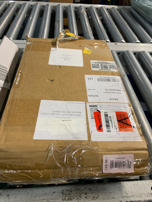 Photo 1 of ***(MISSING HARDWARE)***OIKASSU Height Adjustable C Shaped End Table,Metal Sofa Side Table,Small TV Tray Table for Small Spaces with Matte Black Tray,Bed Table Drink Coffee Tables for Bedroom,Black