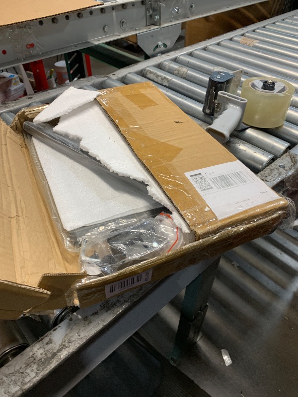 Photo 1 of ***(MISSING HARDWARE)***OIKASSU Height Adjustable C Shaped End Table,Metal Sofa Side Table,Small TV Tray Table for Small Spaces with Matte Black Tray,Bed Table Drink Coffee Tables for Bedroom,Black