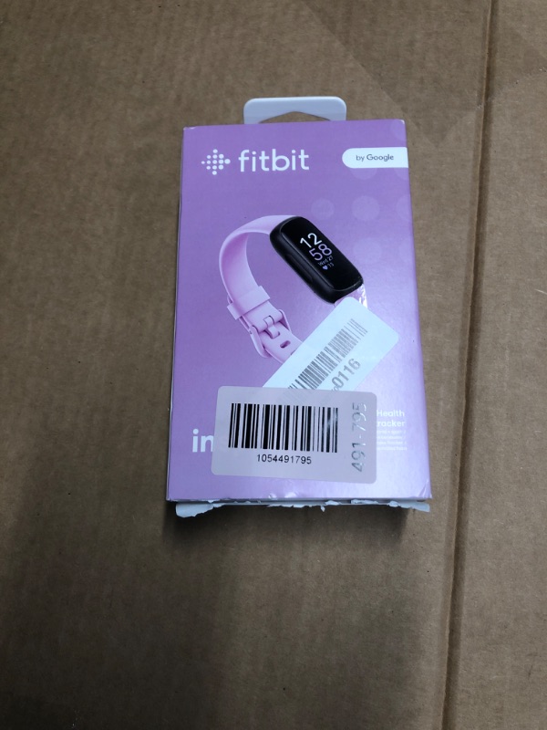 Photo 1 of ***(PARTS ONLY/ NON FUNCTIONAL)***Fitbit Inspire 3 Health &-Fitness-Tracker with Stress Management, Workout Intensity, Sleep Tracking, 24/7 Heart Rate and more, Lilac Bliss/Black, One Size (S & L Bands Included)
