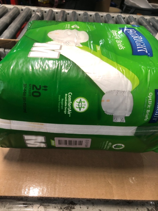 Photo 1 of ***FACTORY SEALED***FitRight OptiFit Extra Adult Briefs, Incontinence Diapers with Tabs, Moderate Absorbency, Medium, 32 to 44", 20 Count