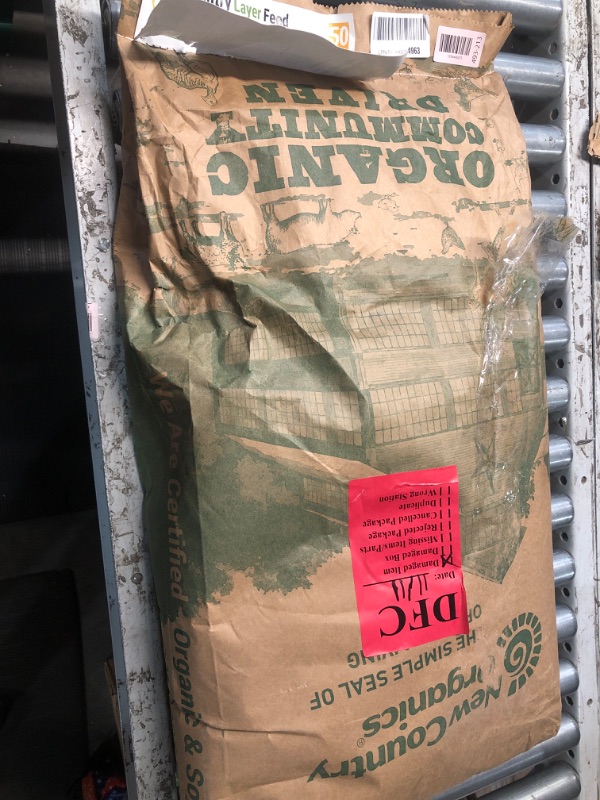 Photo 1 of ***FACTORY SEALED*** Exp. 09/30/25 New Country Organics | Classic Grind Layer Chicken Feed for Laying Hens | Ground Grain | Soy-Free | 17% Protein | Certified Organic & Non-GMO Chicken Food | 50lbs Bag