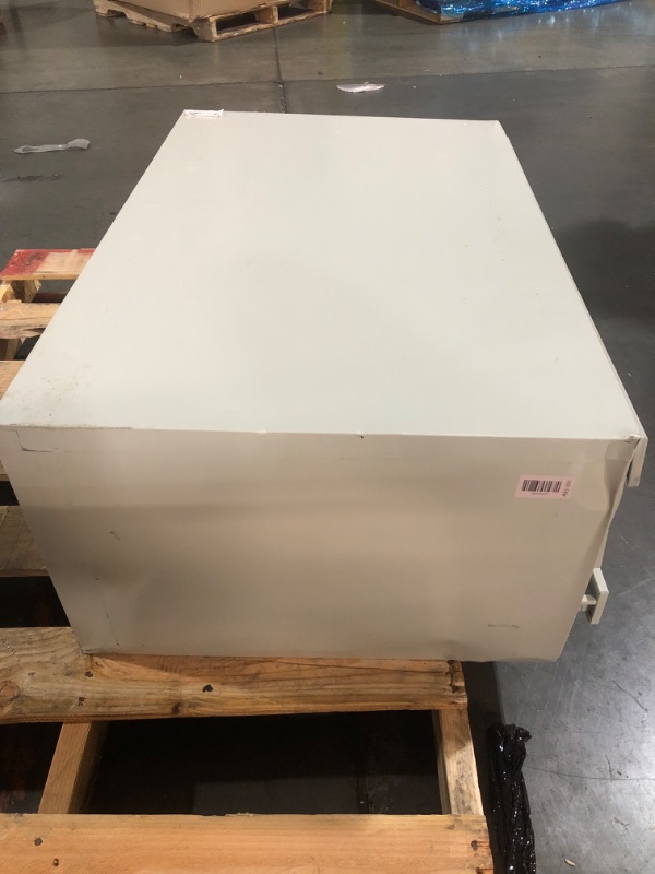 Photo 1 of *** MAJOR DAMAGE PART ONLY***Safco Products 4969LG Facil Steel Flat File, 5 Drawer Metal Cabinet, Small (Optional Base Sold Separately), Light Gray