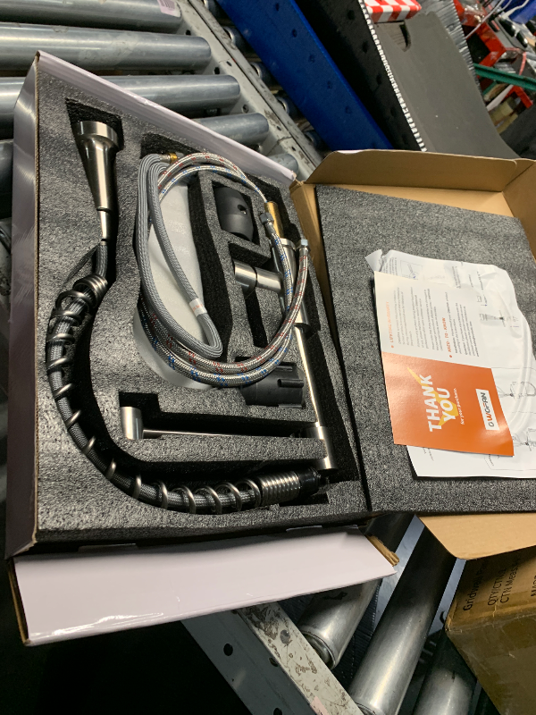 Photo 1 of (used) OWOFAN Kitchen Faucet with Pull Down Sprayer Brushed Nickel Stainless Steel 1 Handle Pull Out Spring Sink Faucets