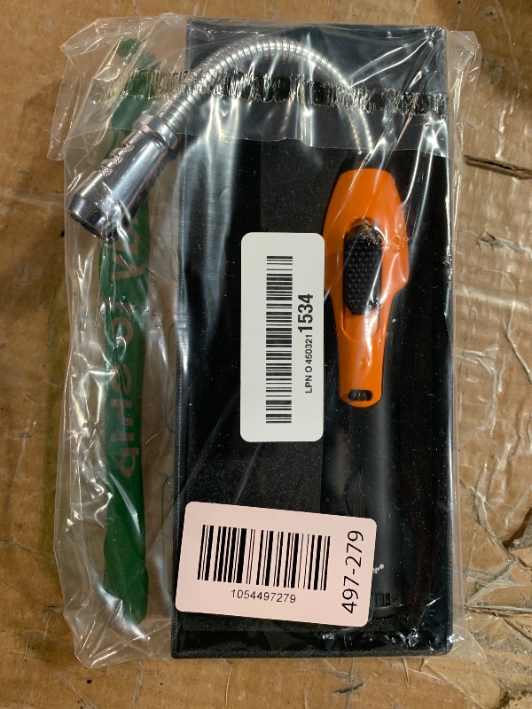 Photo 1 of **FOR PARTS ONLY**
 Butane Lighter Torch Long Lighter Refillable Lighter Windproof with Visual Fuel Window Flexible Extra Long Torch Lighter for Fireplace Candles (No Butane Included) (Orange, 1 Pack)