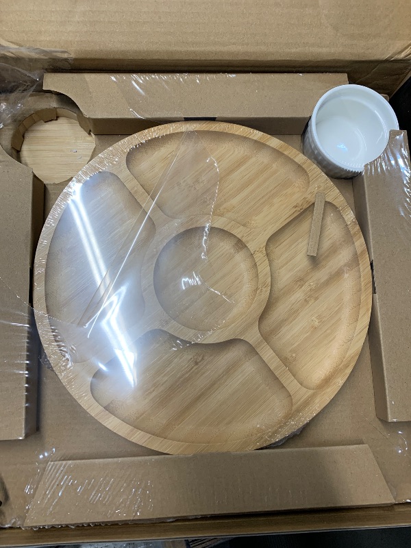 Photo 1 of (incomplete)(see images) Smirly Charcuterie Board Set - Large Bamboo Cheese Board for Serving - House Warming Gifts New Home
