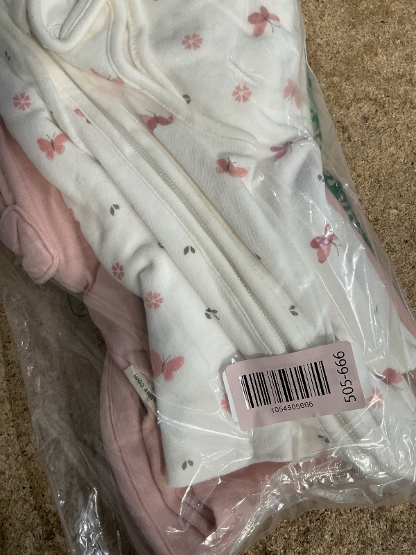 Photo 1 of 2-Pack Organic Baby Sleep Sacks, 100% Cotton - Soft & Breathable 0.5TOG Baby Wearable Blanket, Toddler Sleeping Sack 0-6 months, Easy to Wear Transitional Swaddles for Newborns (Butterflies, S)