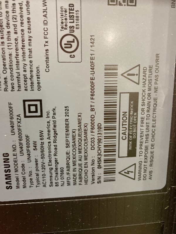 Photo 1 of Samsung - 40" Class F6000F Series LED Full HD Smart Tizen TV (2025)