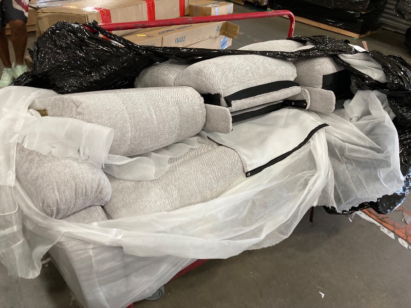 Photo 1 of **SOFA ONLY**FONTOI Recliner Sofa Couch Set, Comfy Power Recliner Chair with Home Theater Seating Reclining Sofa Set with Cup Holders, 2 Pieces Recliner Couch for Living Room Furniture Sets, Grey White