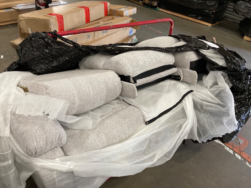 Photo 1 of **SOFA ONLY**FONTOI Recliner Sofa Couch Set, Comfy Power Recliner Chair with Home Theater Seating Reclining Sofa Set with Cup Holders, 2 Pieces Recliner Couch for Living Room Furniture Sets, Grey White