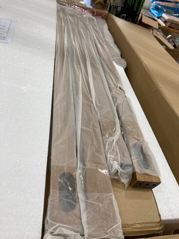 Photo 1 of **BOX 1 OF 2 ONLY **Baxton Studio Arvid Mid-Century Modern Tan Faux Leather Upholstered and Walnut Brown Finished Wood 2-Piece Dining Corner Sofa Bench