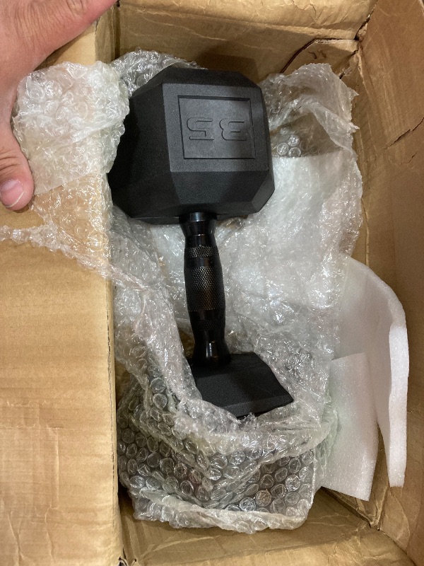 Photo 1 of 1 CAP Barbell 35 LB Coated Hex Dumbbell Weight with Black Handle