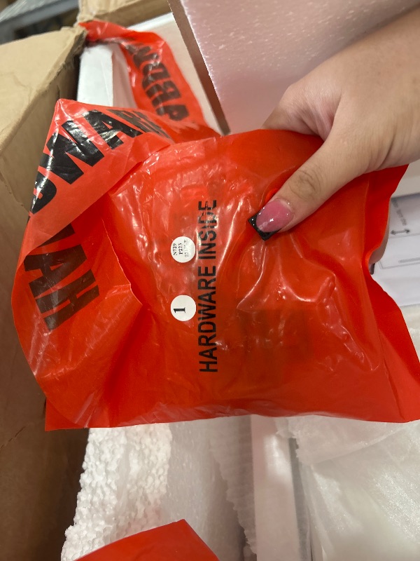 Photo 1 of ****FOR PARTS**** 36'' Bathroom Vanity Without Resin Sink, Solid Wood Frame Modern Storage Cabinet with Tip-Out Drawer & Soft Closing Doors, White