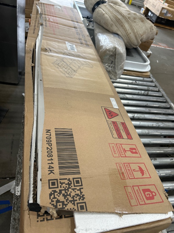 Photo 1 of ***PARTIAL SET **** Ball & Cast Mobile Murphy Bed Queen Size with A Big Storage Drawer and 2 Bedside Shelves on Each Side,Hideaway Foldable Fold-Down Bed w/Slat Support,Space-Saving Bedframe for Bedroom,White