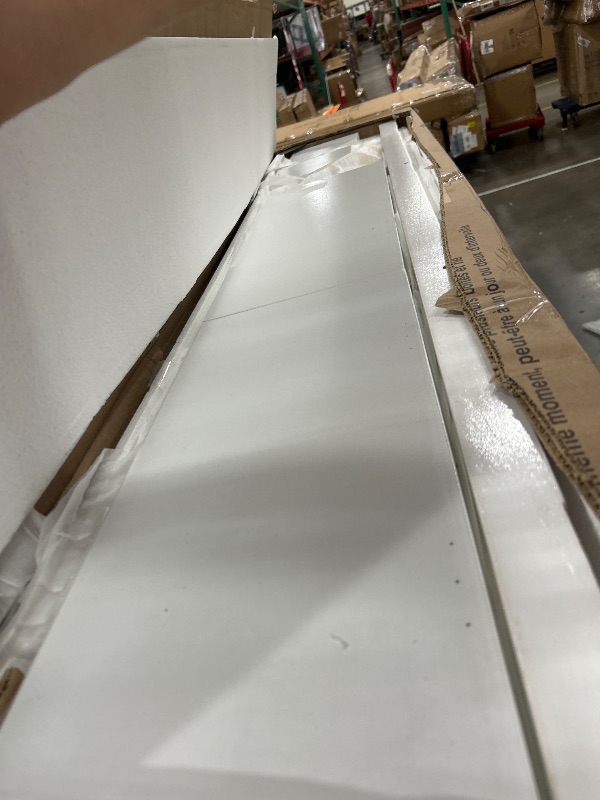 Photo 1 of ***PARTIAL SET **** Ball & Cast Mobile Murphy Bed Queen Size with A Big Storage Drawer and 2 Bedside Shelves on Each Side,Hideaway Foldable Fold-Down Bed w/Slat Support,Space-Saving Bedframe for Bedroom,White