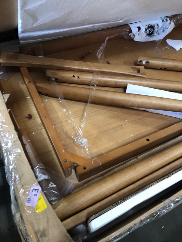 Photo 1 of ***PARTS ONLY***

Walker Edison Mid-Century Modern Solid Wood Tapered-Leg Dining Table, 59 Inch, English Ash