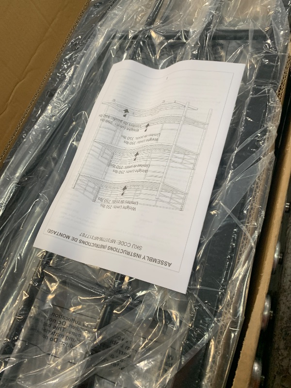 Photo 1 of ***************INCOMPLETE ITEM, THIS IS ONLY BOX #1 OUT OF A SET OF 2****************
Triple Bunk Bed with Trundle Guardrail & Ladder Twin Size Metal, No Box Spring Needed, Easy Assemble