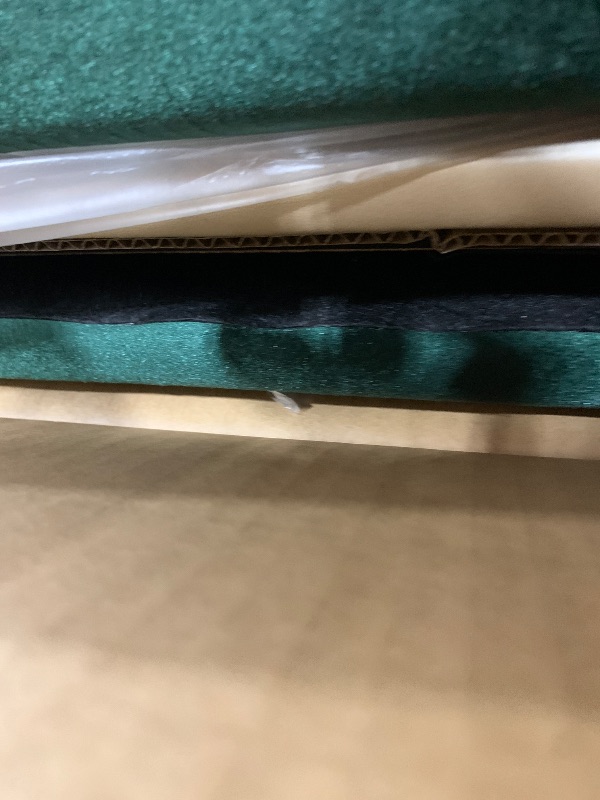 Photo 1 of ***PARTS ONLY BOX 2 OF 2 ONLY***Merax King Bed Frame with 2 Built-in Led Lights and 2 Floating Storage Shelves, Luxury Velvet Upholstered Platform Bed Frame King Size with Wingback Headboard for Bedroom, No Box Spring Needed, Green