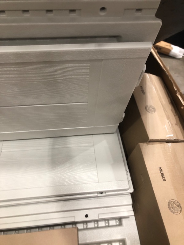 Photo 1 of  2 boxes ---Suncast 8x10 Ft. Outdoor Storage Shed - Large Resin Outdoor Shed with Floor Included, Lockable Double Doors & Skylights. 547 Cu Ft Tremont Garden Plastic Sheds for Lawn Tools, Riding Mowers, & Bikes