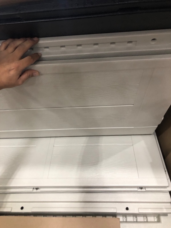 Photo 1 of  2 boxes ---Suncast 8x10 Ft. Outdoor Storage Shed - Large Resin Outdoor Shed with Floor Included, Lockable Double Doors & Skylights. 547 Cu Ft Tremont Garden Plastic Sheds for Lawn Tools, Riding Mowers, & Bikes