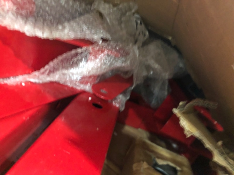 Photo 1 of ** Missing hydraulic cylinder lift ** GarveeTech 2 T Engine Hoist, Folding Cherry Picker Engine Hoist with Lever and 6 Casters, Heavy Duty Hydraulic Shop Crane, Engine Crane Lifter for Workshops Garage Warehouse, Red, with Lever