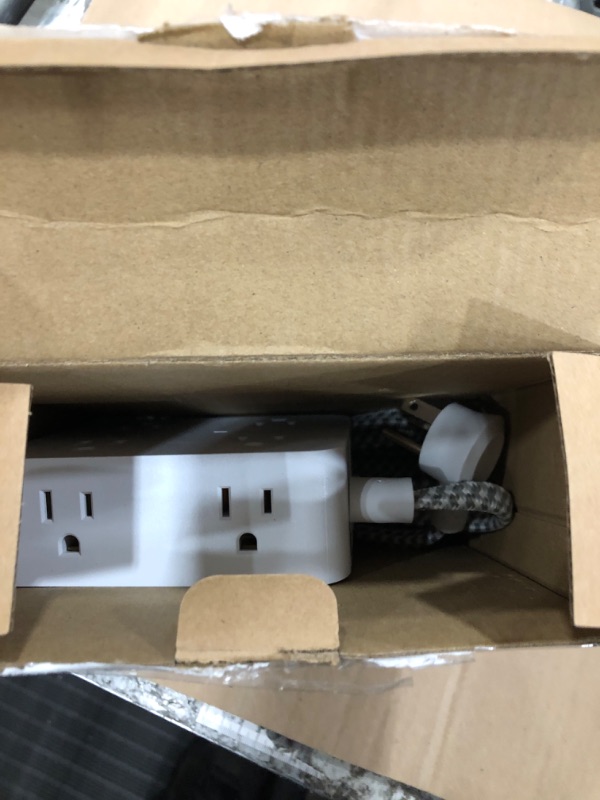 Photo 1 of 10 Ft Surge Protector Power Strip, HANYCONY Extension Cord with 8 AC Outlets 4 USB (2 USB C) Ports, Flat Plug, Wall Mount Desk USB Charging Station for Home