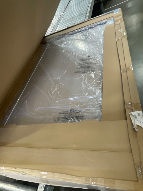 Photo 1 of ***PARTS ONLY**Quartet Privacy Screen, 64" x 38" Translucent Portable Wall Divider, Adjustable Height, Sturdy Aluminum Frame on Wheels, Includes Attachable White Board (WPS2000)