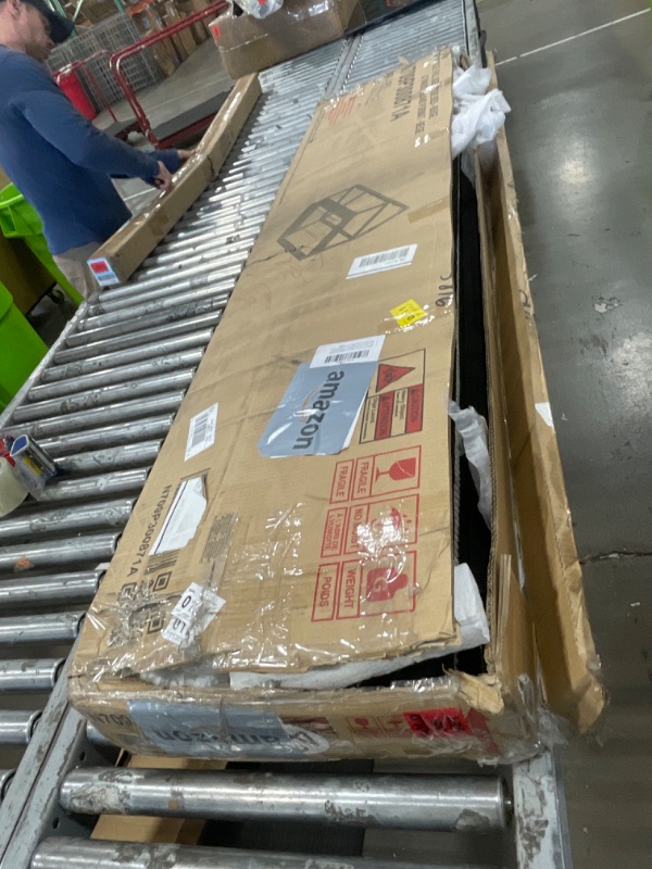 Photo 1 of **Box One Of two** full Size Velvet House Bed Wood Bed Beige