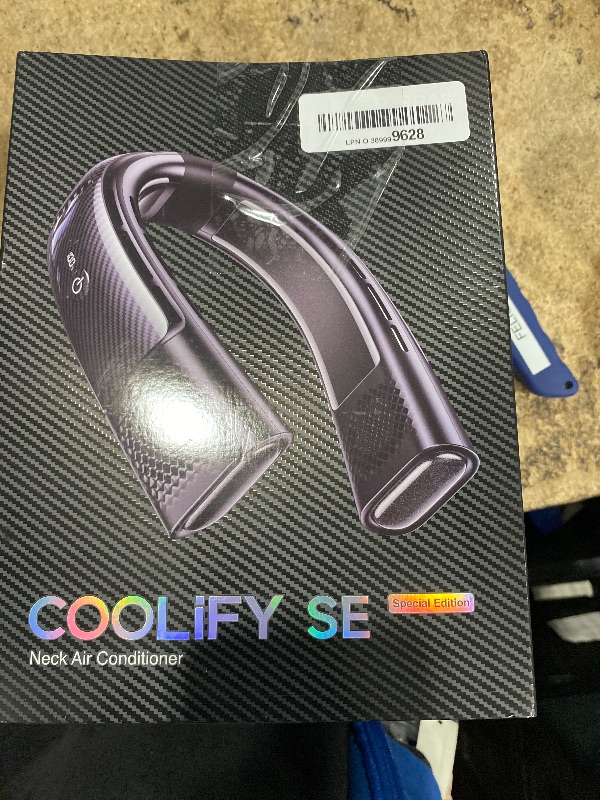 Photo 1 of **FOR PARTS/NON-FUNCTIONAL** TORRAS COOLiFY 2S Neck Fans that Blow Cold Air [Limited Version], Neck Air Conditioner with Long Battery, Orange-blue-Change Neck Fan, Smart App Control Neck Fan Rechargeable, Black