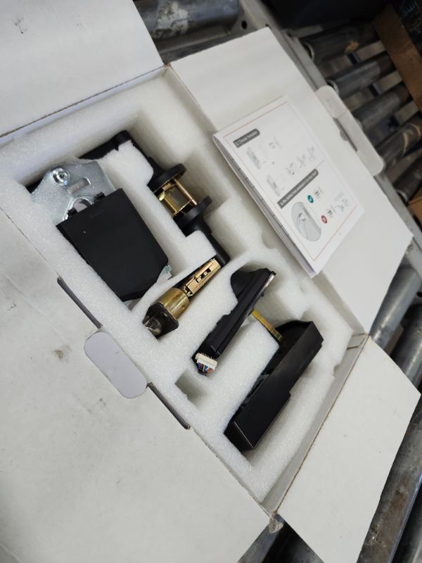 Photo 1 of ***************Missing parts**********
keyless Entry Door Lock deadbolt with Handle Set-Front Smart Door Locks for Front Door-with 2 Lever Handles-Electronic Keypad Code Deadbolt,Fingerprint Door Lock-Auto Lock(Black)