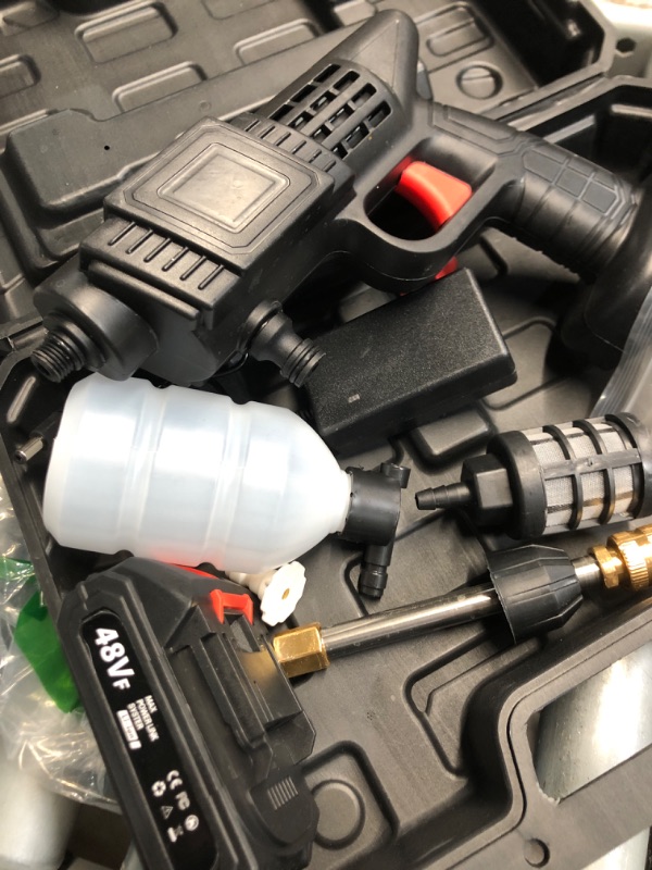 Photo 1 of (see all images) Topteng Power Blaster Plus Pressure Washer Cordless Portable Electric High Pressure Water Spray Gun and Hose Car Washer