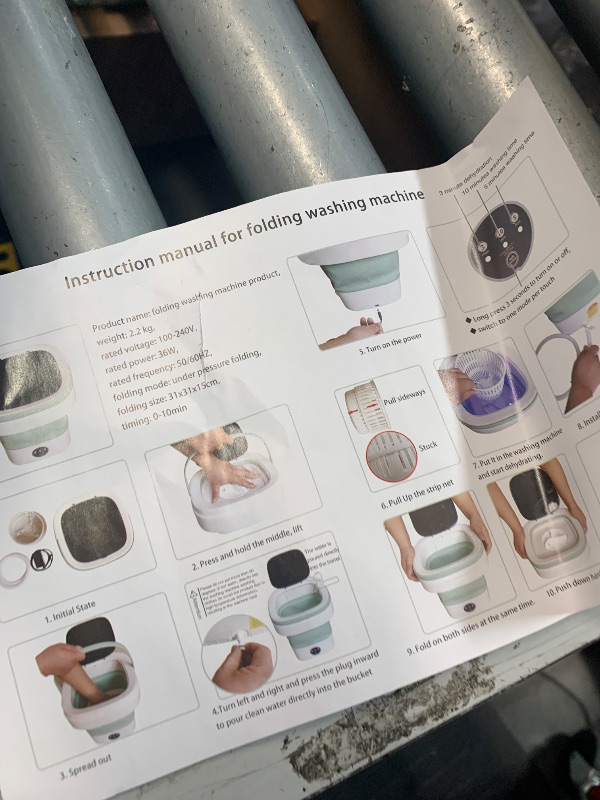 Photo 1 of (see all images) Portable Washing Machine, 16L Mini Washer Foldable and Dryer with 3 Modes Deep Cleaning, Upgraded Small Collapsible 