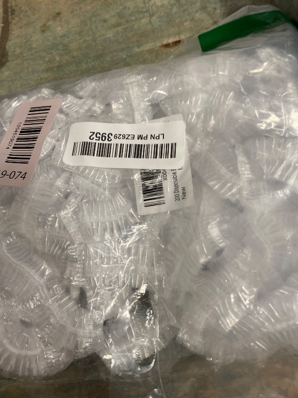 Photo 1 of 200 Pcs Disposable Ear Covers for Shower Waterproof - Ear Shower Caps for Adults Ear Caps for Shower Ear Covers for Hair Dye Plastic Ear Covers for Showering - Disposable Ear Protectors for Water