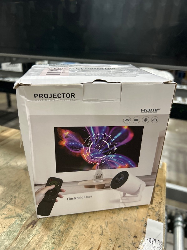 Photo 1 of ?Electric Focus?Mini Portable Projector with 4K Support, Bluetooth 5.4 WIFI6, 5watt Sound Base Speaker, 260 ANSI, Android 11, 210° Rotation , Auto Keystone Correction Video Projector HY300 PLUS
