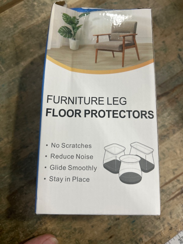 Photo 1 of 24 Pcs Chair Leg Floor Protectors for Hardwood Floors Silicone Covers to Protect Wood Tile Floors Felt Pads Furniture Leg Caps Anti-Scratch Reduce Noise (Fit:1.3"-2")