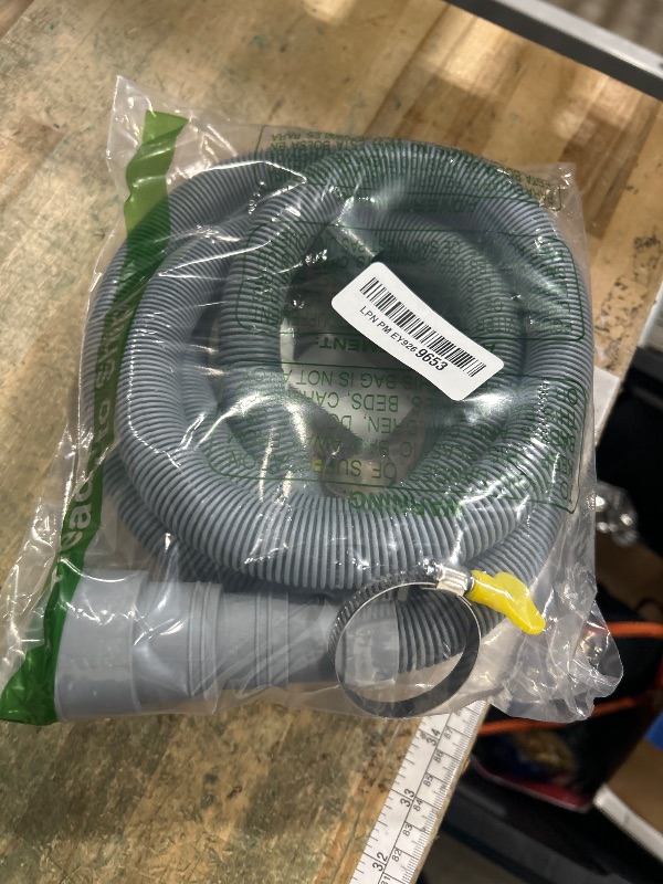 Photo 1 of 2 M/6.56 ft Washing Machine Drain Hose Extension, with 2 Hose Clamps, 1 U Hose Holder, Universal Dishwasher Drain Hose Extension Kit, Flexible Hose for for Washer Dishwasher Dehumidifier Drain Hose