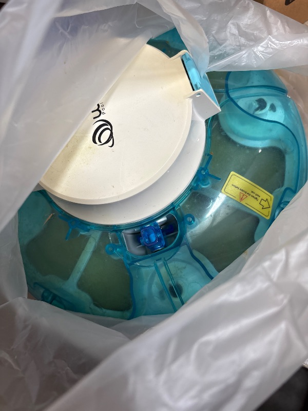 Photo 1 of (2025 Upgrade) Cordless Robotic Pool Cleaner, Lasts 75 Min, Automatic Vacuum for Above-Ground Pools up to 645 Sq.ft,Portable, Self-Parking,Light Blue