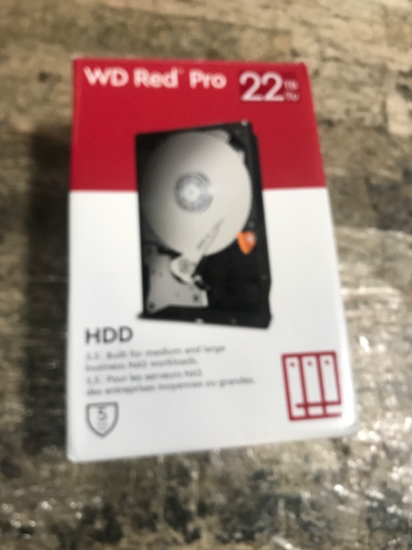 Photo 1 of ***(PARTS ONLY/ NON FUNCTIONAL)***
Western Digital 22TB WD Red Pro NAS Internal Hard Drive HDD - 7200 RPM, SATA 6 Gb/s, CMR, 512 MB Cache, 3.5" - WD221KFGX