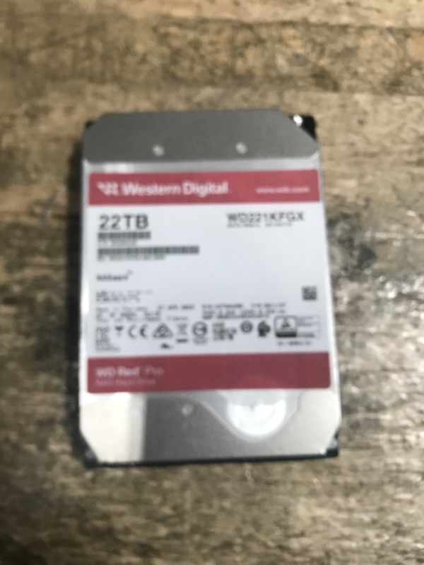 Photo 1 of ***(PARTS ONLY/ NON FUNCTIONAL)***
Western Digital 22TB WD Red Pro NAS Internal Hard Drive HDD - 7200 RPM, SATA 6 Gb/s, CMR, 512 MB Cache, 3.5" - WD221KFGX