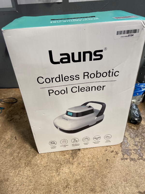 Photo 1 of ***SEE NOTES***(2025 Upgrade) Launs S1 Cordless Robotic Pool Cleaner, Dual Motors & Suction Ports Automatic Pool Vacuum Robot Lasts up to 90 Min, Self-Parking Ideal for Above Ground Pools (New)